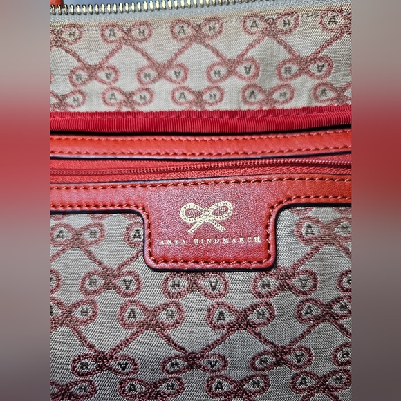 Anya Hindmarch Nevis Handbag in Signature Bow Canvas - Picture 13 of 14